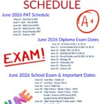 BCHS EXAM SCHEDULE